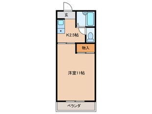 エブリワン東棟の物件間取画像